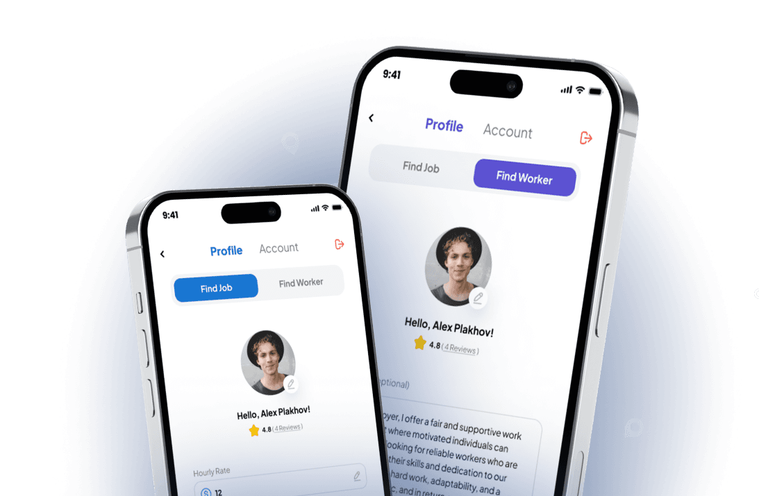 Phone mockup left